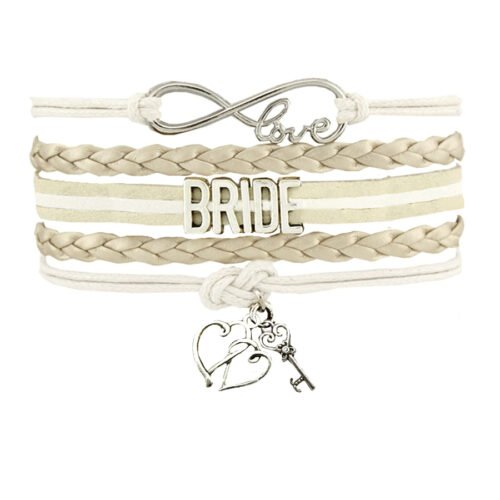 Bride Love Infinity Bracelet - Ivory, White