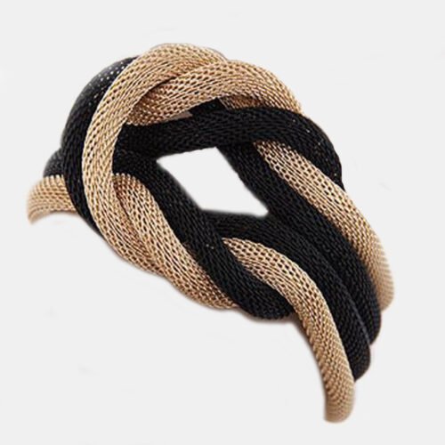 Glam Wrap Infinity Loop Bracelet - Gold and Black
