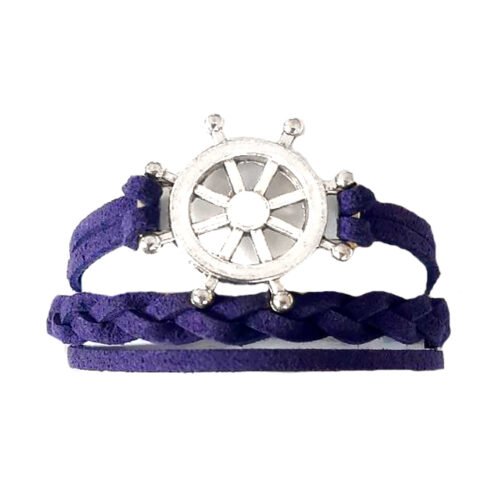 Nautical Infinity Bracelet Set of 2 - Navy Blue