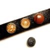 Snap Bracelet in Crackle Black/Brown Leather with four Snap Charms