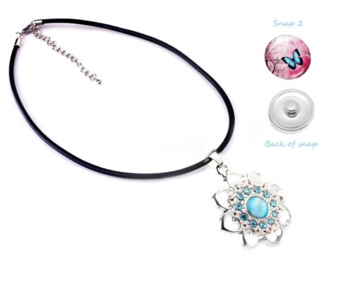 Snap Creations Leather Necklace Set - Hearts