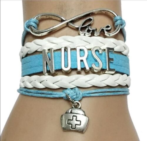 Nurse Infinity Bracelet - Blue & White