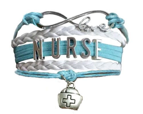 Nurse Infinity Bracelet - Blue & White