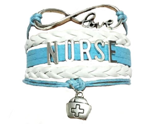 Nurse Infinity Bracelet - Blue & White