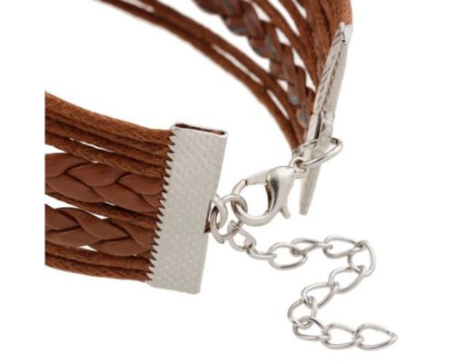 Christmas Snowman Infinity Bracelet Set of 2 - Brown