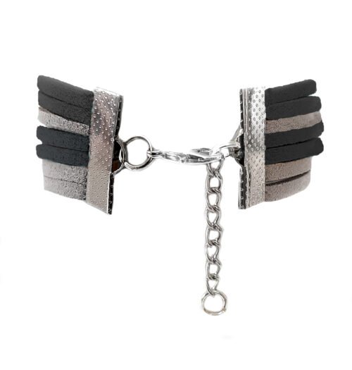 Faith Hope Skin Cancer Support Infinity Bracelet - Black Grey