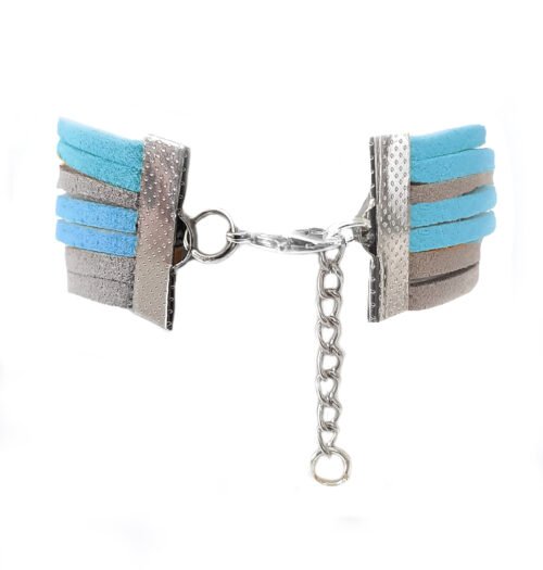 Faith Hope Cancer Support Infinity Bracelet - Blue/Grey