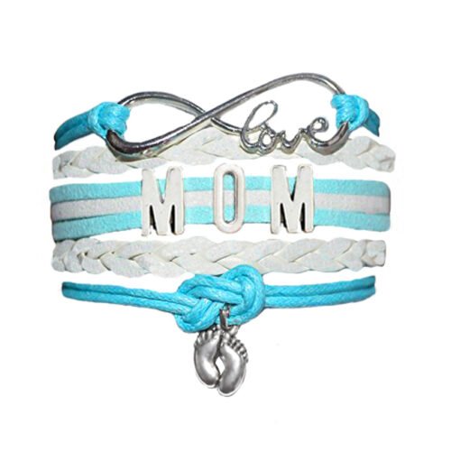 MOM & Baby Infinity Bracelet - Blue, White