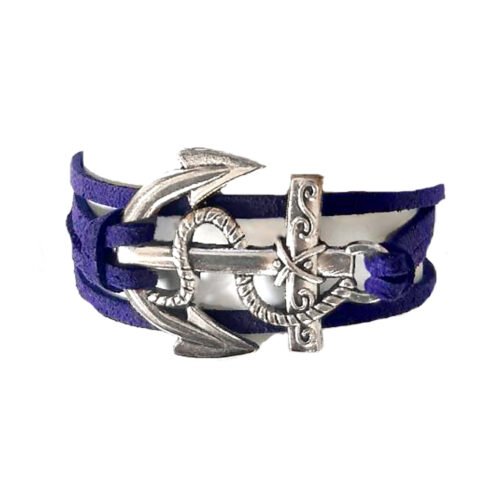 Nautical Infinity Bracelet Set of 2 - Navy Blue