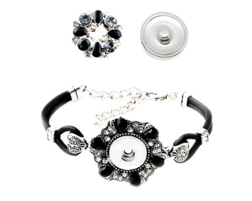 Snap Creations leather bracelet set with Snap - Baroque Goddess