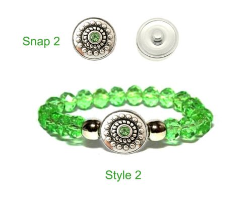 Crystal Bead Snap Charm Bracelet Set - London Big Ben