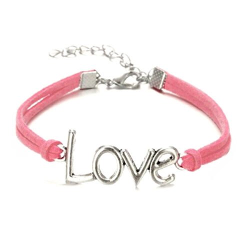 Silver Love & Hearts Entwined Infinity Bracelets Set of 2 - Lavender