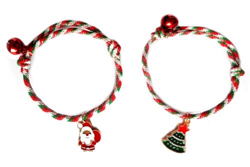 Xmas Tree & Santa Festive Jingle Bracelets Jewellery Set of 2