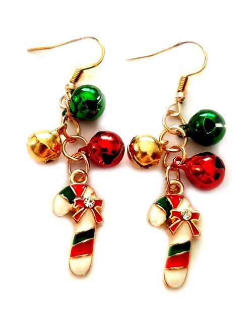 Xmas Stocking Festive Jingle Earrings & Bracelet Jewellery Set