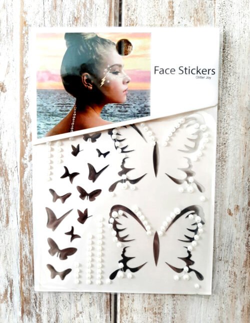 Glittter Joy Face Gems & Foils Stickers Night & Day Party Bling - 2 Pack